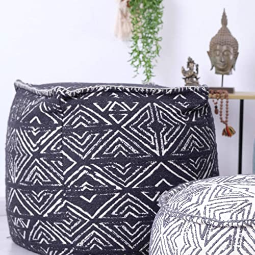 Mandala Life ART Böhmische Hocker Würfelabdeckung - 50 cm - Luxus, Artisan Room Decor Hocker - Boho Chic Sitzbereich Osmanisch