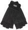 EEM Herren Halbfingerhandschuhe, weiche Wolle, Thinsulate Thermofutter, Halbfinger, schwarz L/XL