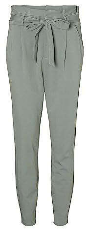 VERO MODA Damen Hose Vmeva Hr Loose Paperbag Pant Ga Noos, Laurel Wreath, XL / 30L
