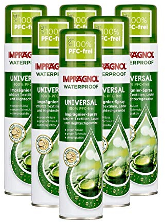 IMPRÄGNOL Waterproof Universal Imprägnier-Spray | Schützt Textilien, Leder und Hightechgewebe | 100% PFC-frei | 6 x 400 ml