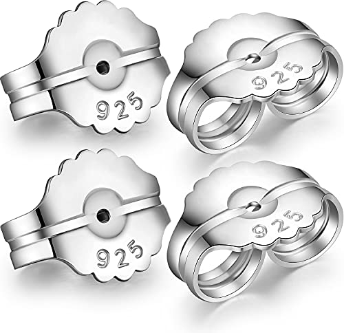 Ohrring Verschluss Sicherheit Ohrring Verschluss Silber ohrsteck verschluss Verschlüsse Lifter 925 Sterling Silber Ohrring Verschluss Universelle Ohrring-Rücken Sicherheit Magie Ohrring Verschluss