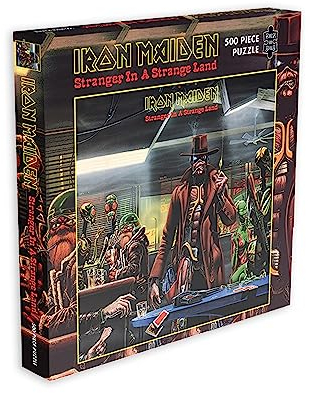 Iron Maiden - Stranger in a Strange Land - 500 Piece Challenging Adult Jigsaw - Officially Licenced Premium Precision Fit 39cm x 39cm Puzzle - Perfect for Family Fun and Heavy Metal Rock Music Fans