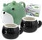 HAKONE YOSEGI Ensemble théière et tasse en forme de grenouille, service à thé japonais avec filtre et coffret cadeau (théière de 880,5 g, 2 tasses de 141,7 g)