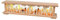 Wichtelstube-Kollektion Holz Schwibbogenbank Schwibbogenunterbau Waldarbeiter 57x10x13cm