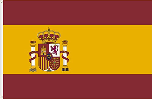 BANDERA DE ESPAÑA C/E. RASO PREMIUM. COL/INT 150X90