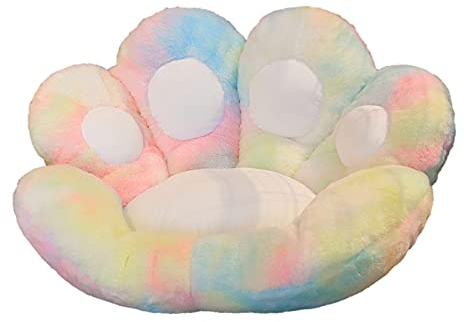 Katze Pfot Rückenkissen Sitzkissen Cute Cat Paw Stuhlkissen Sitzkissen Plüsch Komfort Sitzpolster Büro Lazy Warm Sitzkissen Bett Tatami Bodenkissen Lindert Rücken- Und Steißbeinschmerzlinderung
