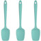 Silikon Löffel Spatel 3er Set: U-Taste 315℃ Hoch Hitzebeständig BPA-frei Flexible Silikon Teigschaber & Antihaft-Gummischaberlöffel, Kochen Backen Schaben Mixen Küchenutensilien (Aqua Sky)