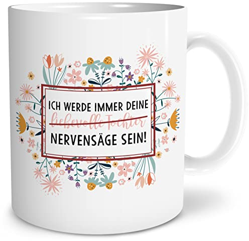 OWLBOOK® Geschenke für Mama zum Geburtstag | Mama Geburtstagsgeschenk für Mama | Mama Geschenk | Weihnachtsgeschenke für Mama | Mamas Nervensäge | Keramik 300 ml