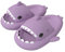 ChayChax Ciabatte Squalo Estive Open Toe Donna Uomo Bambini Coppia Ciabatte da Doccia con Squali Simpatico Cartone Animato, Sandali ，Viola，34/35 EU
