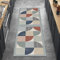 Ymural Teppich Läufer Flur Waschbar Grau Bunt 60x100CM Patchwork Teppichläufer Küchen rutschfest Meterware Kurzflor Lang Küchenläufer Polyester Korridor Schlafzimmer, Anpassbar