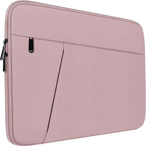 Laptop Sleeve Case 15.6 inch, Durable Shockproof Protective Computer Carrying Cover with Front Pocket, Briefcase Handbags Laptop Sleeve Bag for 15.6 inch HP, Dell, Acer, Asus, Notebook, Pink