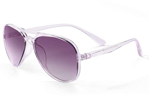 FONHCOO enfants lunettes de soleil polarisées pour filles garçons aviateur lunettes de soleil Toddler avec cadre flexible, protection UV400, 5-10 ans(Violet)