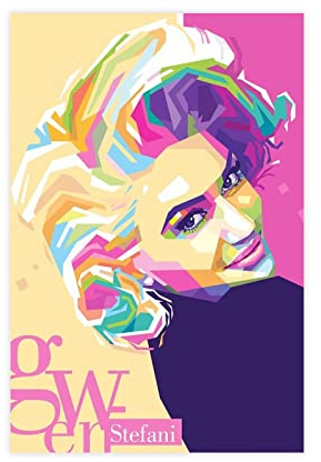 MJKO Star Gwen Stefani Kunst Leinwandposter Schlafzimmer Dekor Sport Landschaft Büro Zimmer Dekor Geschenk ohne Rahmen