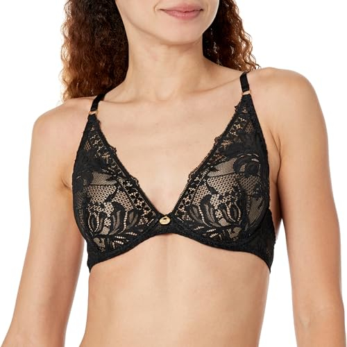 Aubade Damen 1d Gold Vergnügen BH, Durchsichtig, Schwarz, 65D