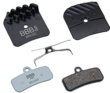 BBB Cycling Fahrrad Bremsbeläge Scheibenbremsen I CoolFin Set Scheibenbremsbeläge Fahrrad fur Shimano M810, Saint M820 und Zee M640 und TRP Quadiem SL I 1 Paar I DiscStop BBS-55, Blue