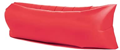Bettschlange Aufblasbares Sofa, Wasserdichtes Luftsofa, Sofa Aufblasbar Reißfestem Gewebe von bis zu 200kg, Tragbares Wasserdichtes Aufblasbare, Air Lounger für Camping, Park, Strand, Hinterhof(Rot)