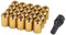 XRMXF 20 Stück Kegel 60° Schmal Sechskantschlüssel Stahl Lug Nuts M12 x 1,5 Radmuttern (Gold)
