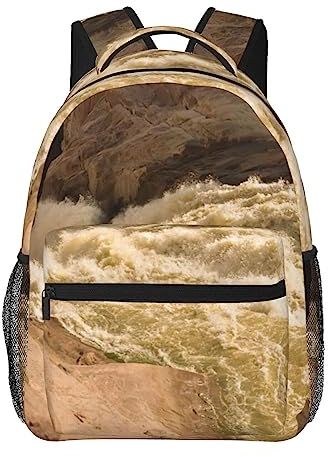 Laptop-Rucksack mit Wasserdruck, leicht, für Reisen, Tagesrucksack, ergonomisch, für Arbeit, Outdoor-Sport, Schwarz , One size