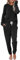 Fessceruna Damen Schlafanzug Langarm Rundhalsausschnitt Freizeitanzug Hausanzug Einfarbig Zweiteiliger Outfit Casual Loungewear Herbst