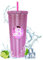 Waldspring thermobecher mit strohhalm, 27oz / 800ml Trinkbecher mit Deckel und Strohhalm für Kaltes und Heißes Wasser, Coffee To Go Becher für Gymnastik, Büro, Zuhause, Schule (Purple)