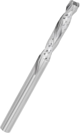 eMagTech Double Flute Spiral Milling Cutter 6 mm Shank Spiral Up&Down Compression Cut Mill Router Bits Wood Cutter Woodworking Carving Total Length 75mm