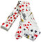 WRITWAA Einzigartige WeißE Krawatte Mit PokerwüRfel-Druck FüR Zauberer, Perfekt FüR Mottopartys Und BüHnenauftritte, Kreatives KostüMzubehöR