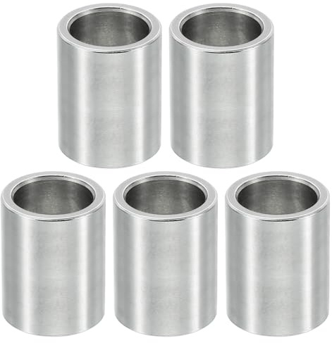 PATIKIL Distanziali in Acciaio Inossidabile M12, 5 Pezzi Distanziali Metallici in Acciaio Inossidabile 12,2 Mm Id x 16 Mm Od x 20 Mm L Distanziali a Vite per 1/2 o Viti M12