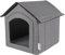 Petsona Hundehöhle Hundehütte Faltbare Mit Herausnehmbarem Dach Hundehaus Hundebett Katzenbett Haustierbett Schlafplatz Größe M, Grau