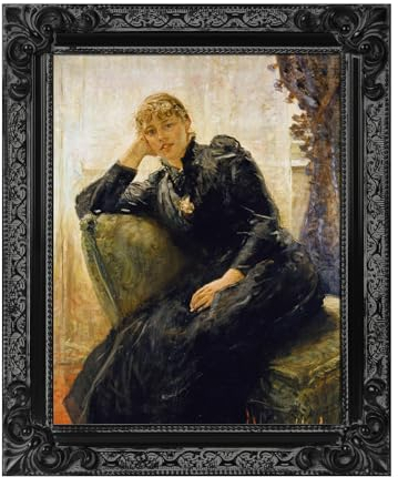 FOLKOR Schwarzer Vintage-Rahmen für 20,3 x 25,4 cm Leinwandbild, barocker, verzierter Rahmen für Leinwanddrucke, Bilder, Hochformat, Querformat, ohne Rückseite und Abdeckung (schwarz)