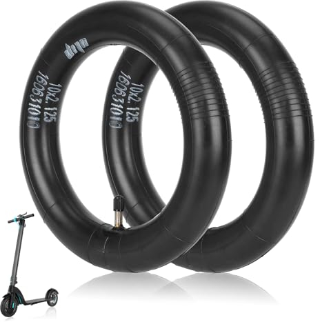 HPGAAVD Cámaras de Aire 10 x 2.125 para Patinete Electrico,10 pulgadas Patinete Cámara de aire Reforzada para Ninebot F Serie/Xiaomi 4,Neumáticos de recambio delanteros y traseros para patinete,2PC