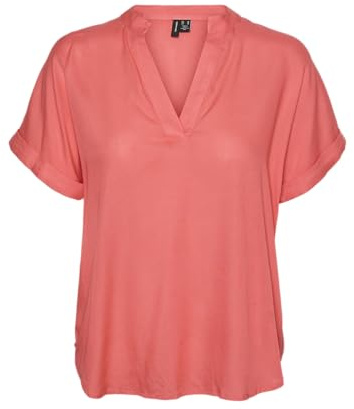 VERO MODA Damen VMBEAUTY SS WVN GA NOOS Top, Dubarry, Large