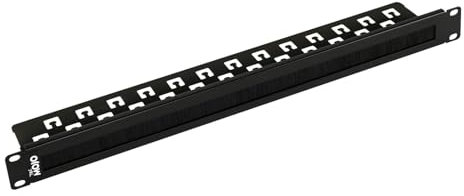 Tecmojo 1U Bürstenleiste, Bürstenleiste für Kabeleinführung und -verwaltung, Server-Rack-Kabel-Organizer mit ordentlicher Bürste für 48,3 cm Netzwerk-Rack/Server-Rack/Schrankgehäuse