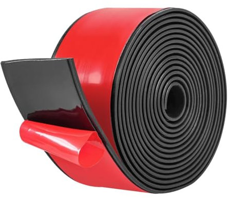 Vintree Rotolo di gomma adesiva foglio di neoprene adesivo rotolo gomma antiscivolo tappeto gomma antivibrazioni piastra in gomma per isolamento acustico guarnizioni pavimento gommato