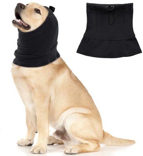 Hjyokuso Snood pour Chien, Cache Cou pour Protection Auditive, Anti épillet pour Soulager L'anxiété Causée par Le Séchage Forcé des Feux d'artifice du Tonnerre