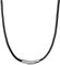 HSWYFCJY Lederkette Herren 3mm Kunstleder Halskette Schwarz Damen Leder kette mit Verschluss Kautschuk Kette 46cm für DIY Anhänger Schmuck