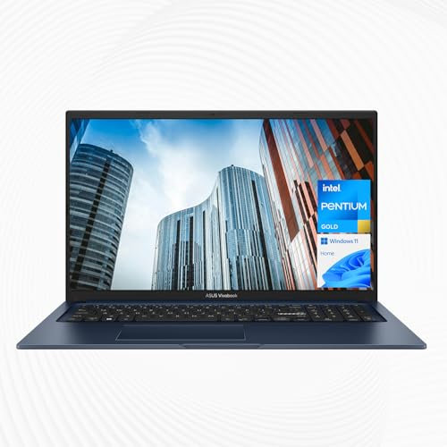 ASUS Vivobook 17.3 FHD Daily Laptop, Intel Pentium Gold 8505, 12GB RAM, 1TB SSD, Webcam, Wi-Fi, Bluetooth, HDMI, Windows 11 Home, Quiet Blue