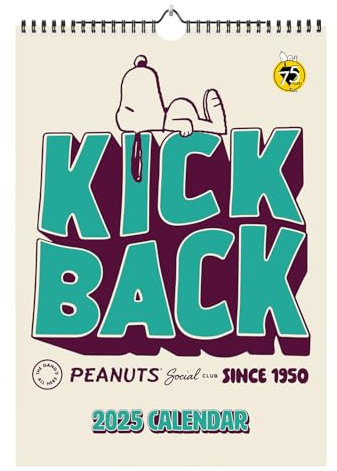 Grupo Erik Kalender 2025 Wandkalender 2025 Peanuts Snoopy Kalender- A3 Kalender 2025 Familienplaner 29,7 x 42 cm 12 Monate - Offizieller Snoopy Fanartikel