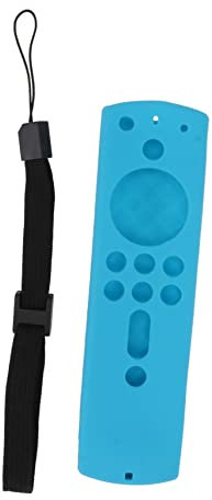 Veemoon Silikon Fernbedienungsschutzhülle Kompatibel Mit Fire Tv Stick Stoßfest rutschfest Praktisch Einfache Installation Fluoreszierendes Blau Mit Praktischem Schutz Für Neue Fernbedienu