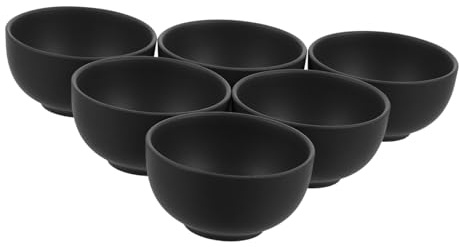 Cabilock Schwarz Handgefertigte Kung Fu Teetasse, aus Ton, 6 Stück | Chinesische Teetassen, Kleine Einzeltassen aus Purple Clay für Tee, Einfache Form, Feine Verarbeitung