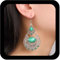 Allereya Boho Étnico Pendientes Lágrima Plata Tribal Pendientes Gota Verde Esmeralda Pendientes Gota Fillgree Pendientes Gota De Agua Étnica Gitana Pendientes De Araña De Joyería Para Las Mujeres