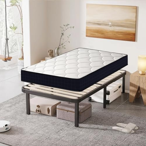 Luxirest Ensemble Matelas et Sommier 90x190 Lit 90x190 avec Sommier et Matelas - Matelas 90x190x16 - Sommier 90x190 (Matelas 90x190x16+Sommier)