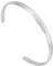 JJDreams Edelstahl Armreif Damen 5mm Offene Armreif Damen Frauen Oval armreif Glatt Armspange,Silber
