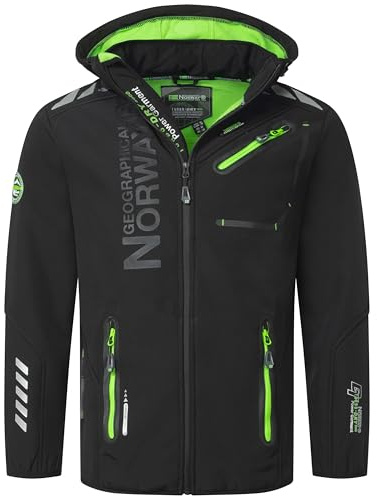 Geographical Norway Herren Softshelljacke Royaute Black/Green 7XL