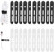 AUTUUCKEE 20 Pcs Reusable Silicone Cable Ties, Black & White, Lock Style, 80mm, Cable Management, Travel Accessories