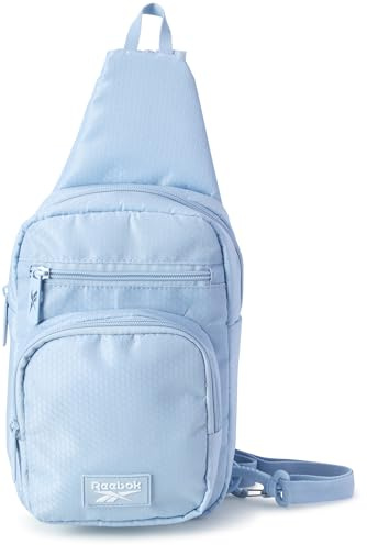 Reebok Unisex Crossbody-Tasche – wandelbare, kompakte, langlebige Umhängetasche für Damen und Herren – für Fitnessstudio und Reisen, Blau - Cosmos Blue, One Size, Minimalistisch