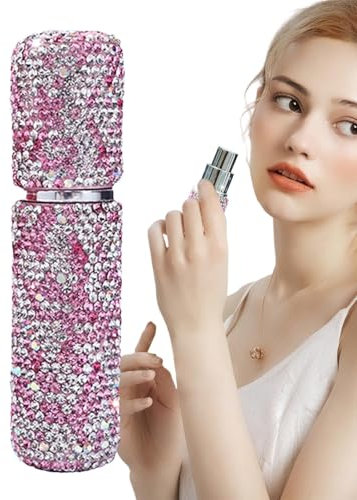 Derwrtup Vaporisateur de vide - Flacon vaporisateur de - Flacon échantillon de strass de 10 ml - Pulvérisateur d'huile parfumée rechargeable - Distributeur de voyage pour laque