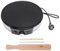 Electric Crepe Maker -Maschine, 11,8 Zoll mit LED -Indikatoren, Einstellbare Temperaturregelung, Anti -Stick -Krepppfanne mit Teigstreuer Spatel für Heim und Kommerzielle Nutzung