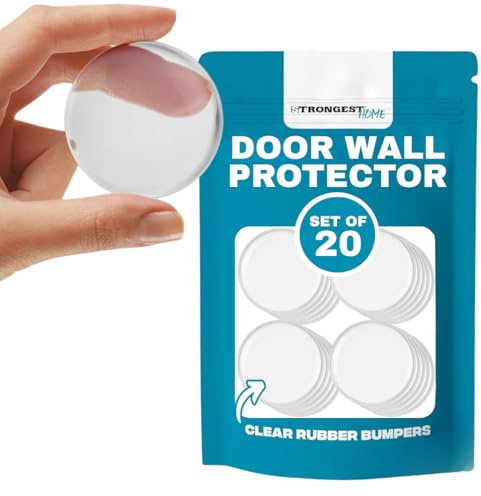 Strongest Home Wall & Türgriff Stopper 2“ Set von20 Stück klar Gummi Türknauf, Runde Wand Schild Kissen, leise Wand Schutz für Türgriff, Guard Tür Stoßstange Schalldämpfer selbst - Klebstoff