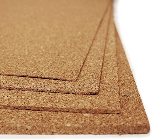 Feuilles de liège Naturel étanche idéal pour revêtement Mural Sol et Tableau d'affichage - Isolant Acoustique et Thermique - absorbe des Chocs - épaisseurs et Longueurs au Choix (3 mm, 100 x 250 cm)