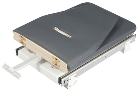 Asse da Stiro Pieghevole a Muro, Salvaspazio, 180° Rotazione, Carico 45 kg, Silenzioso, Estraibile per Armadio, Spinta e Rotazione, per Guardaroba/Casa Piccola